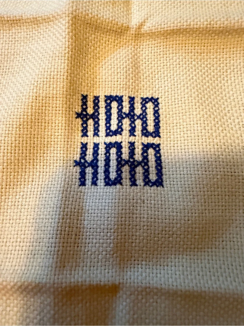 Vintage Handsewn Korean Cottage Industry Embroidery Cross Stitch Tapestry Art